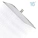 Derpras 16 Inch Square Rain Shower Head, 304 Stainless Steel, Ultra Thin High Pressure Bathroom Rainfall Showerhead (Brushed Nickel) (324 Jets)