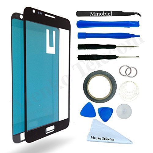 SAMSUNG GALAXY NOTE 1 N7000 N7005 i9220 i717 T879 BLACK Display Touchscreen Replacement Kit 14 Pieces Including 1 Replacement Front Glass For SAMSUNG GALAXY NOTE 1 N7000 i9220 i717 T879 / 1 Pair Of Tweezers / Pre Cut Sticker / 1 Roll Of 2MM Adhesive