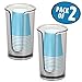 mDesign Small Plastic Paper Cup Dispenser - Compact Storage Holder for Mouthwash on Bathroom Vanity Countertops - Lumiere Collection - 2 Pack With 3 oz. Rinsing Cups - Smoke Gray