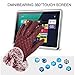 D.King Womens Leather Gloves Texting Touch Screen Gloves Thermal Lining Driving Mittens Red