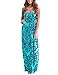 Leadingstar Women's Wrapped Chest Sexy Boho Style Maxi Long Dress (Green, S)