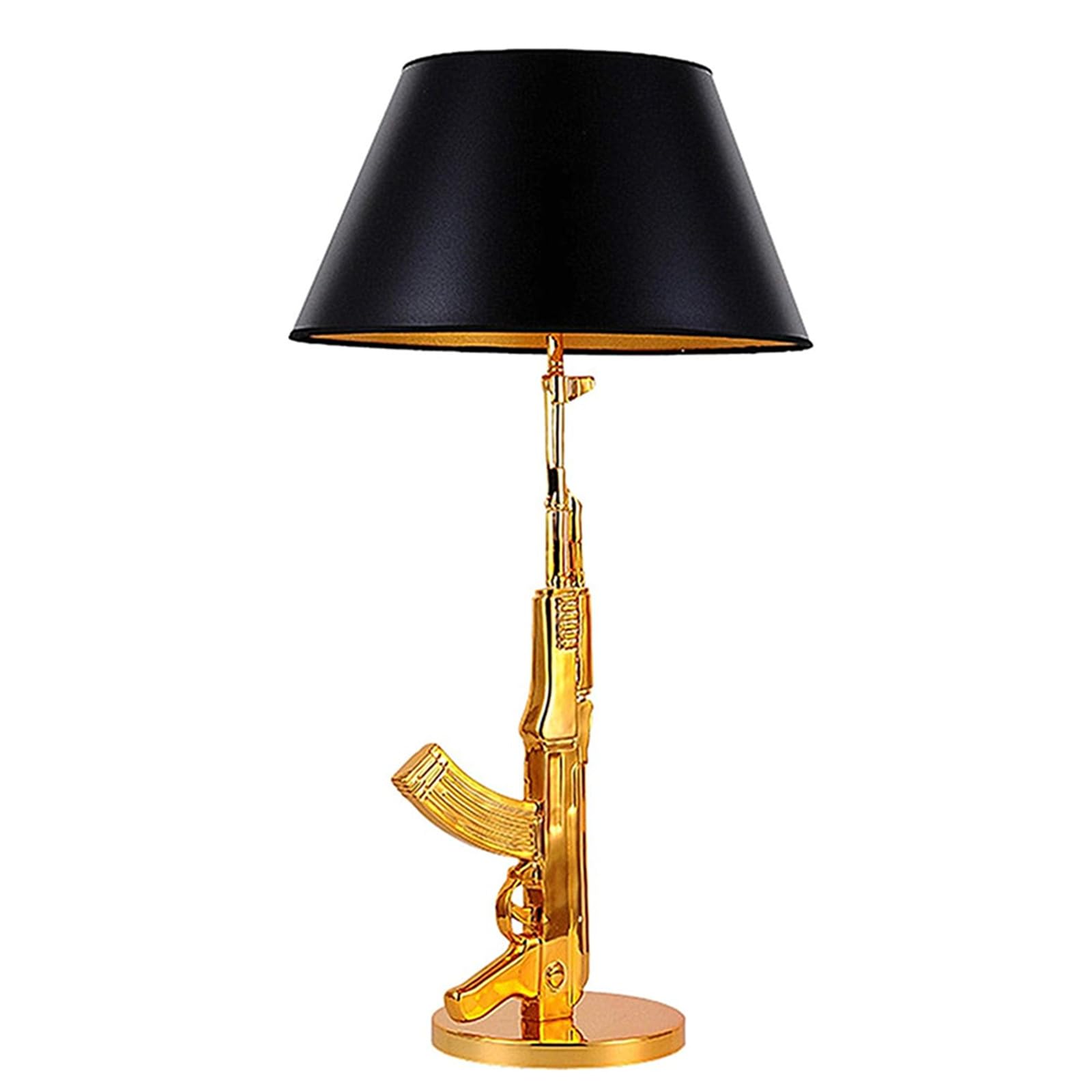 Photo 1 of COOBATG Desk Lamp,Night Light LED Table Lamp,Modern Gold Gun Lights AK47 Luxurious Desk Lamps for Bedroom,Hotel,Living Room,Office and Party Ambience (AK47 Table Lamp)