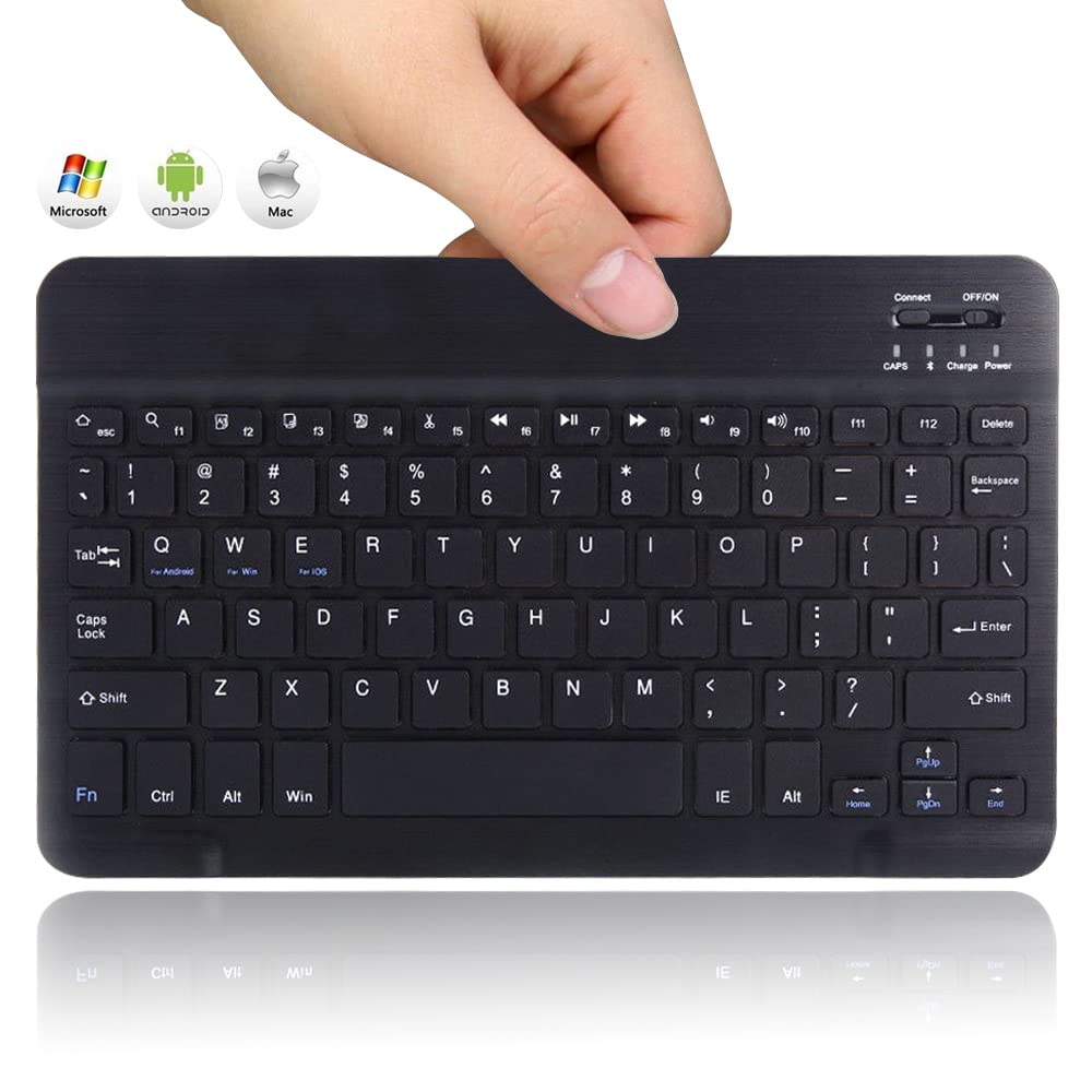 FINDING CASE For 2.4G Ultra-Slim Bluetooth Keyboard Compatible with iPad 10.2-inch/iPad Air/iPad 9.7-inch/iPad Pro/iPad Mini, iPhone and Other Bluetooth Enabled Devices Including iOS, Android, Windows