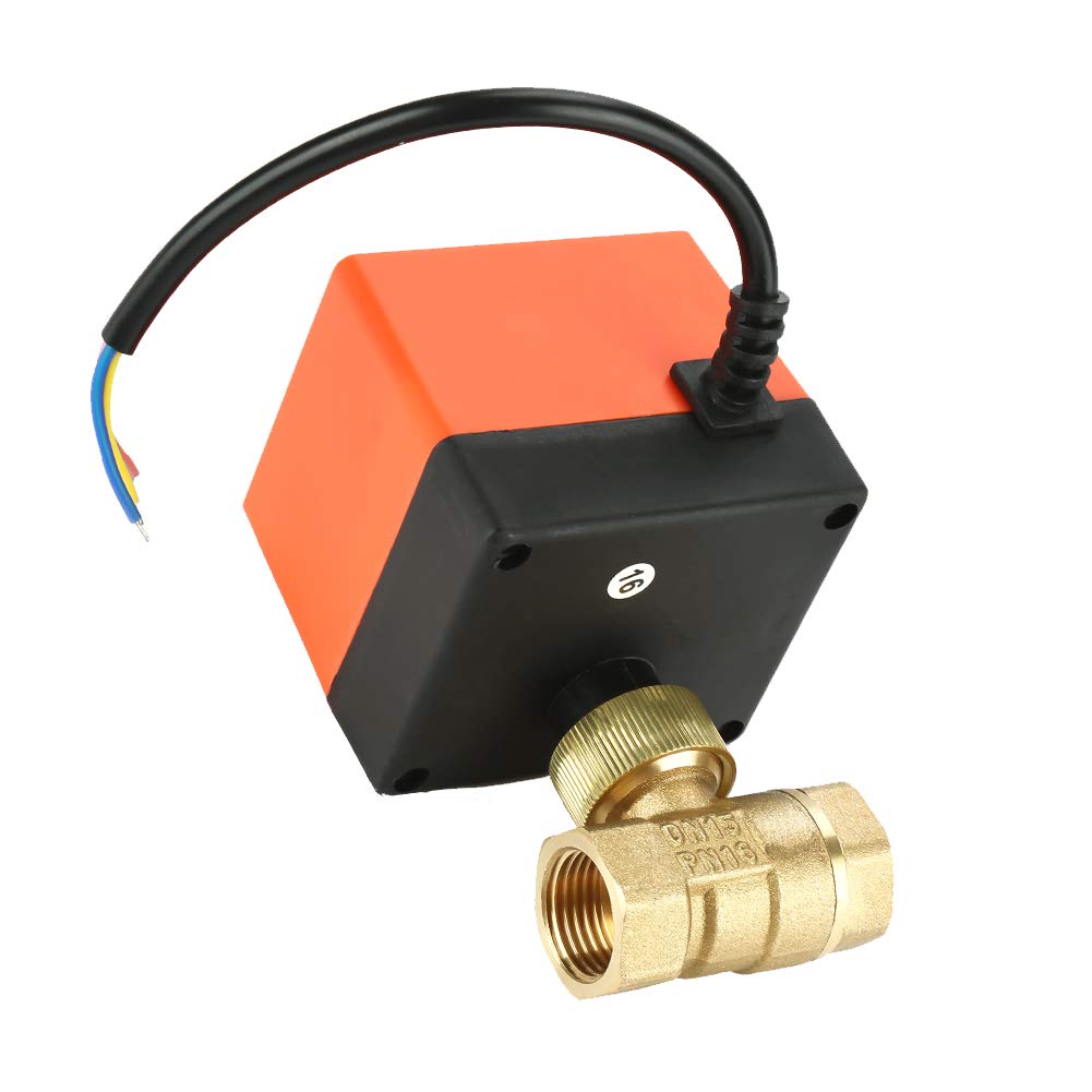 G1/2 DN15 AC220V 2Way Electrical Valve 3Wire 1Point Control for