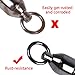 Dr.Fish Ball Bearing Fishing Swivels, Swivels Fishing Tackle Saltwater, Freshwater Stainless Heavy Duty Lure Leader Line Connector