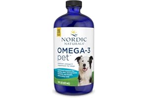 Nordic Naturals Omega-3 Pet, Unflavored - 16 oz - 1380 mg Omega-3 Per Teaspoon - Fish Oil for Large to Very Large Dogs with EPA & DHA - Promotes Heart, Skin, Coat, & Immune Health