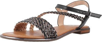 Femme D Sozy Plus D Sandale à glissière, Black/Gun, 37 EU
