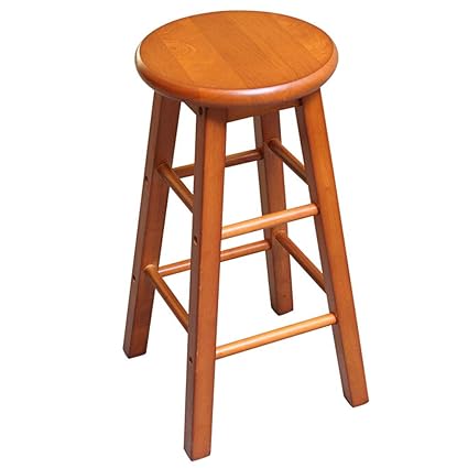Amazon.com: COZY HONE AAA Vintage wooden stool, leisure bar stool ...