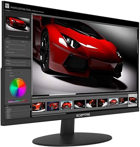 Sceptre E225W-19203R 22" Ultra Thin 75Hz 1080p LED Monitor 2x HDMI VGA Build-in Speakers, Metallic Black 2018 2 Sceptre E225W-19203R 22" Ultra Thin 75Hz 1080p LED Monitor 2x HDMI VGA Build-in Speakers, Metallic Black 2018