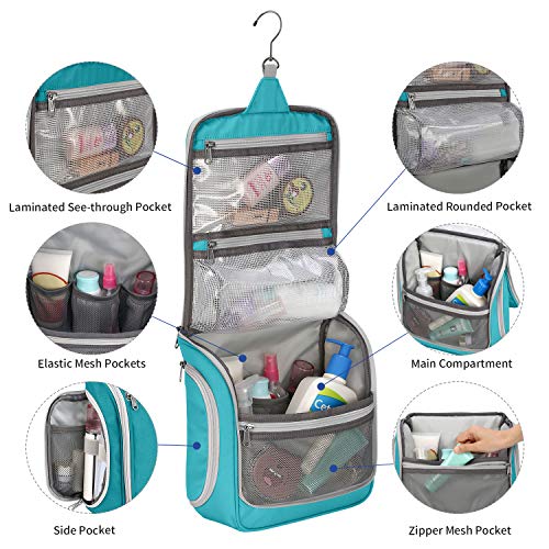 Gonex Hanging Toiletry Bag, Travel Organizer Bag for Makeup and Toiletries, Men and Women Blue 2 Gonex Hanging Toiletry Bag, Travel Organizer Bag for Makeup and Toiletries, Men and Women Blue