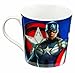 Vandor 26066 Marvel Captain America Winter Soldier 12 oz Ceramic Mug, Red, White, and Blue