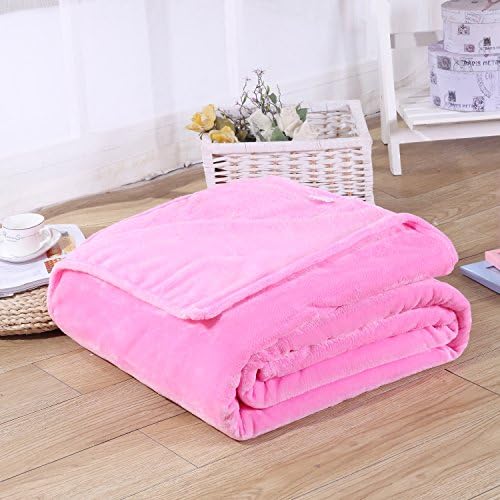 Super Soft Velvet Plush Throw, Fleece Flannel Bed Couch Throw Warm Blanket, Popular Neutral Colors, 28" X 40" (pink)