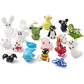 DanLingJewelry 20Pcs Animals Lampwork Glass Beads Mixe Shapes Handmade Animal Loose Beads for DIY Bracelets Necklaces Jewelry Making