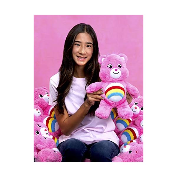 Care Bears 22061 14 Inch Medium Plush Cheer Bear, Collectable Cute Plush Toy, Cuddly Toys for Children, Soft Toys for Girls and Boys, Cute Teddies Suitable for Girls and Boys Aged 4 Years +,Pink – Bild 3