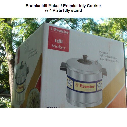 Click Here to See More Images Premier Aluminium Idly cooker -- 4 plates (16 idlies)