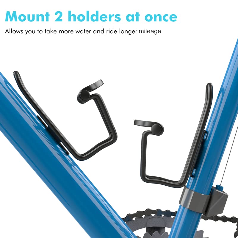 Bike Water Bottle Holder, LezGo Black Universal Lightweight Aluminum