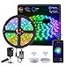 HitLights Smart WiFi LED Strip Lights, Wireless RGB 5050 LED Strip Kit 16.4FT 5050 Color Changing LED Tape Lights Working with Alexa, Google Home - APP Controlled Lights Strip for Home Kitchen TV