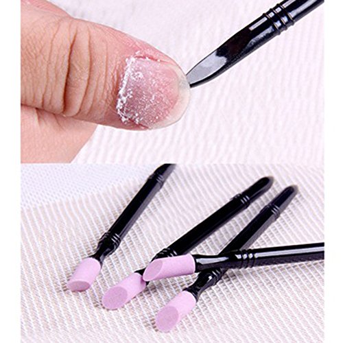 ZHUOJU Double-end Quartz Cuticle Pusher Trimmer Manicure Nail Art Tool (A) - Thumbnail 3