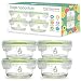 Sage Spoonfuls 4 Piece Tough Glass Bowls Baby Food Storage Containers primary