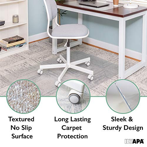 image for Ilyapa Carpet Chair Mat for Office Chairs 36 x 48 - Heavy Duty Floor M