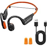 MZYDM Bone Conduction Headphones, Open Ear Headphones Bluetooth5.4 with Mic, 15H Playtime, IPX6 Sweat Resistant Wireless Earphones, for Workouts and Running, Orange