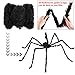 Sizonjoy 6.6 Ft Halloween Decorations Giant Spider,Scary Hairy Large Spider Props for Halloween Outdoor Yard Decorations,Party Decor, Black