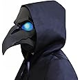 CAFELE Steampunk Plague Doctor Bird Mask with LED Light, Retro Long Nose Beak Cosplay Mask Halloween Masquerade Costume Props