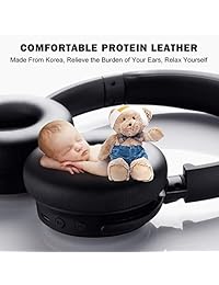 Lasmex HB 69 Auriculares bluetooth en la oreja, Hi Fi Auriculares inalámbricos estéreo Auriculares ergonómicos de proteína ¿Reducción de ruido? ¿Incorporado en graves profundos? ¿Brazos telescópicos plegables? Modo cableado para viajes Trabajo TV PC Móvil