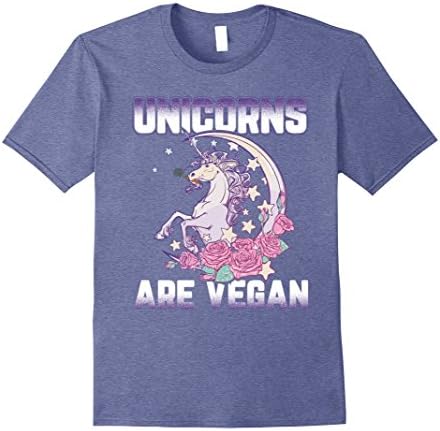 Mens Unicorns Are Vegan T-Shirt 2XL Heather Blue