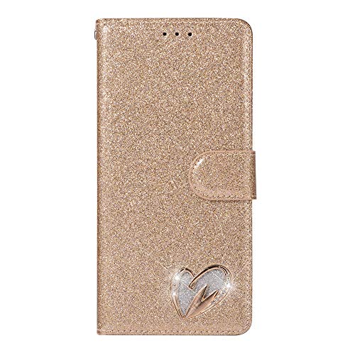 Happon Samsung Galaxy Note 9 Case, Samsung Galaxy Note 9 Cover Thin Flip Cover Case Comfortable Protector Phone Case for Samsung Galaxy Note 9 (Golden)