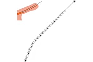 Men's Stainless Steel Training Rod, Multi-Bead Extension Design (D37CA) (6/8mm)