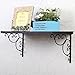VORCOOL 2pcs Wall Mounted Floral Shelf Brackets with Screws - Black