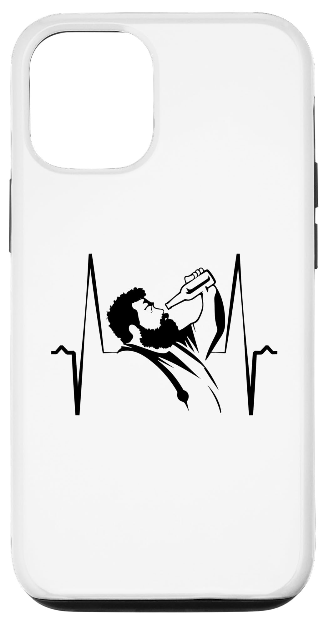 iPhone 15 Heartbeat ECG Dad Bod Beer Drinking Father Grandpa Uncle Case