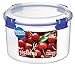 Sistema Klip It Collection Round Food Storage Container with Strainer, 50.7 Ounce/ 6.3 Cup