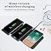 JE Wireless Charger,Qi-Certified Ultra-Slim Triple Wireless Charger Compatible iPhone X,iPhone 8/8Plus,Samsung Galaxy S8/S8+ S7/S7 Edge Note 8 Note 5,Nexus 5/6/7 & All QI-Enabled Devices.(AC Adapter)