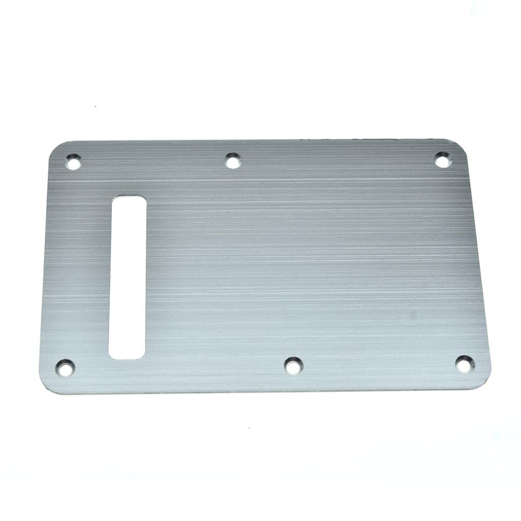 Dopro Aluminum Anodized Modern ST Strat Back Plate Tremolo Trem Cavity Cover for American/Mexican FD Stratocaster Silver