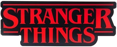 Lampada Logo Stranger Things, 30 cm (11,8") di Larghezza, Lampada da Parete o Scrivania con Alimentazione USB o a Batterie, Modalità Luce Fase e Pulsazione, Prodotto Ufficiale Netflix | Paladone