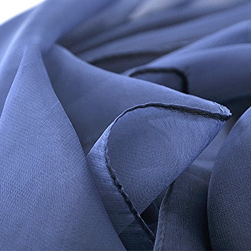 NovForth Chiffon Shawls and Scarf Women's Fashion Sunscreen Shawls Wraps Navy - Thumbnail 4