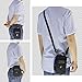 liangdongshop 6.8 Inch Water Resistant Oxford Waist Bag Cell Phone Sleeve Cross Body Pack (Black)