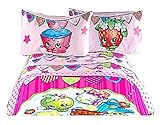 Shopkins Deluxe Microfiber Complete Sheet Set w/ Pillow Cases - Full