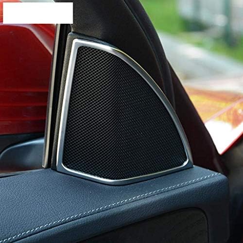 評価 Absクロームプラスチック車ドアオーディオスピーカーカバートリム シルバー メルセデスベンツcクラスw5 C180 C0 C260 17用 15 16