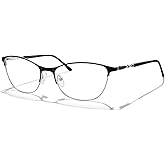 OLIEYE Cat Eye Reading Glasses For Women Retro Design Reader Computer Glasses with Spring Hinges