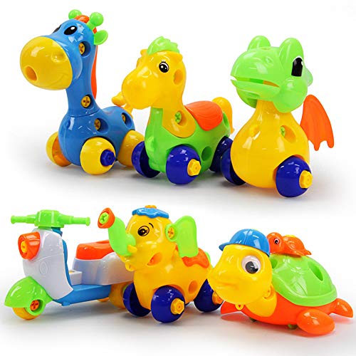 XuBa Children Hands-on Assembling Nut Tool Combination Detachable Puzzle Dis-Assembly Education Toy for Kids Disassembly Toys [Lobster + Turtle + Crocodile - PVC Bag] - Thumbnail 3
