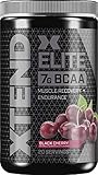XTEND Elite BCAA Powder Black Cherry | Sugar Free Pre, Post or Intra Workout Muscle Recovery Drink with Amino Acids + 1.6g Beta Alanine | 7g BCAAs for Men & Women | 20 Servings