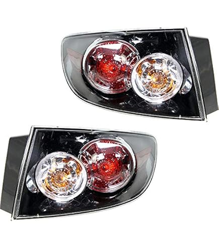 Amazon.com: For 2007-2009 Mazda 3 Pair Rear Tail Lights Driver and