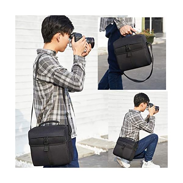 XXCLZ Wasserdichter DSLR Kameratasche Fotografie Fototasche Objektiv Rucksack DSLR-Beutel für Nikon Canon Sony Panasonic… – Bild 8