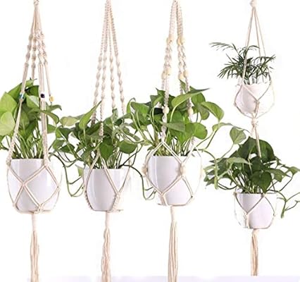 5pc Macrame Plant Hanging Ropes For Planter Pots Wall Hanging