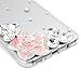 YOKIRIN Galaxy S8 Plus Case, Crystal Clear Transparent Handmade Bling Shiny Crystal Diamond Design PC Hard Shell Full Protective Case Cover for Samsung Galaxy S8 Plus, Pink Rose