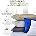 500 Thread Count Queen Sheet Sets - (4pc, Real Blue) - Long Staple Cotton With Woven Damask Stripe - Premium Quality and Deep Pocket Satin Bedsheets, Fits Upto Mattress 18'' Deep Pocket