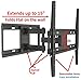 Husky Mounts Double Arm LED LCD Full Motion Swivel TV Mount, 32